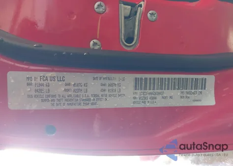 2016 Dodge Dart Se z USA, uszkodzony, nr VIN 1C3CDFAA0GD630037